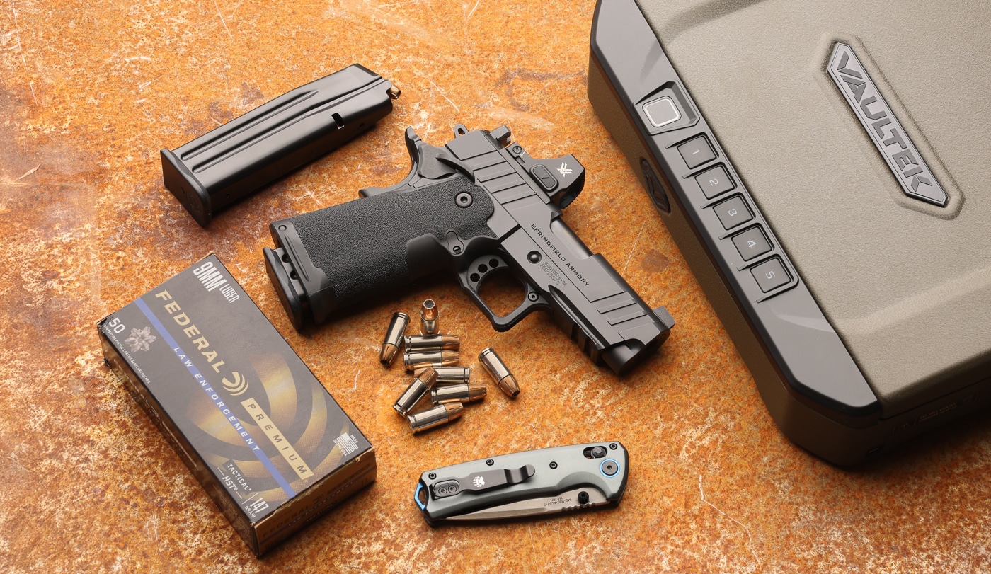 Springfield 1911 DS Prodigy 3.5" pistol with Federal HST ammunition
