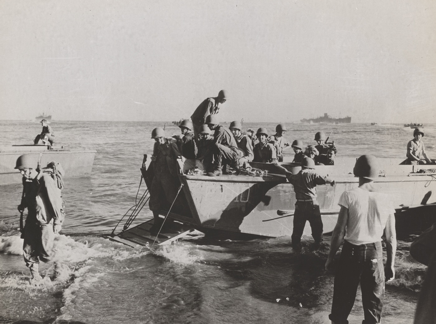 US Army soldiers of Americal Division land on Guadalcanal