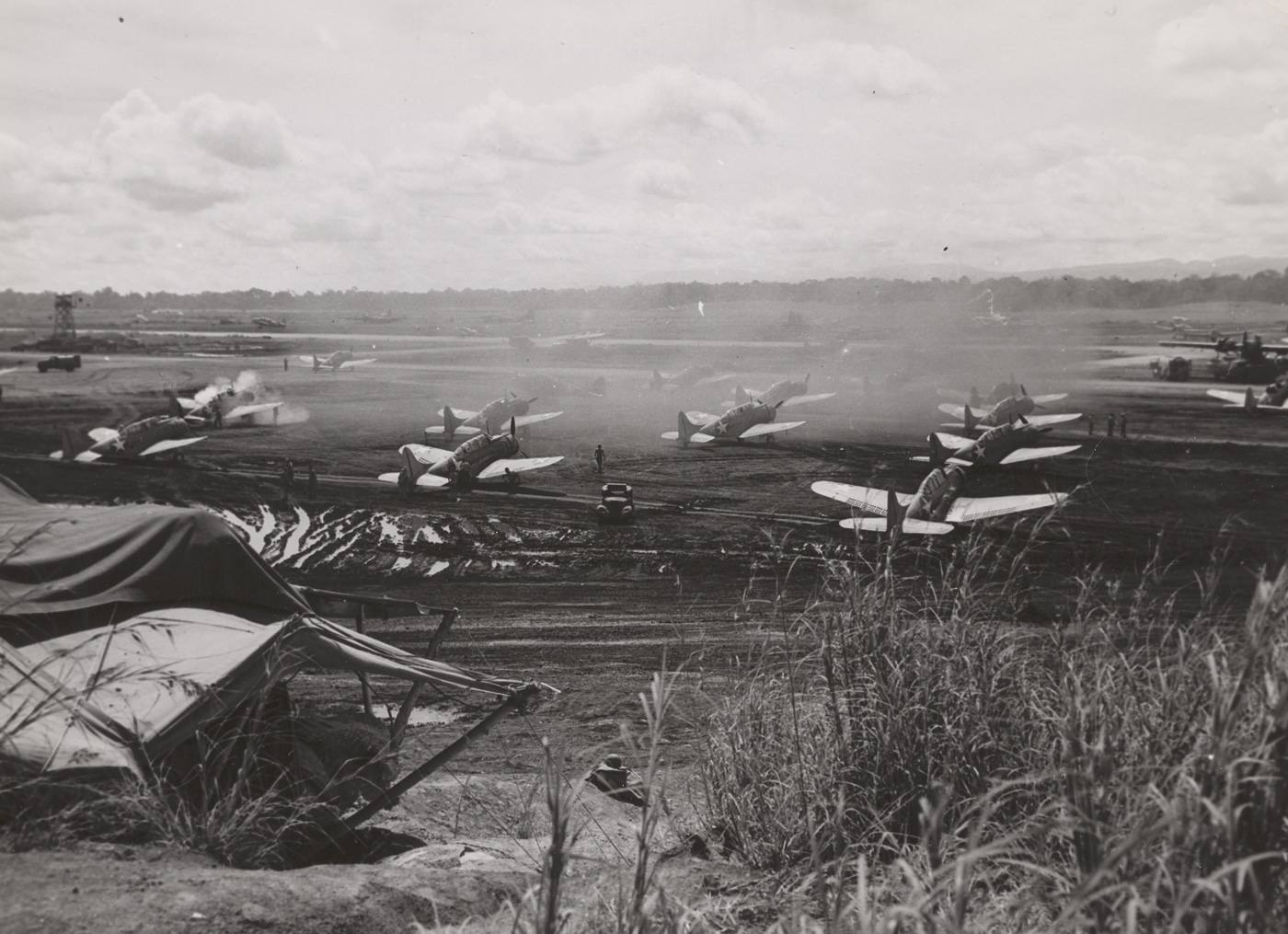US Marine SBD bombers on Henderson Field December 1942