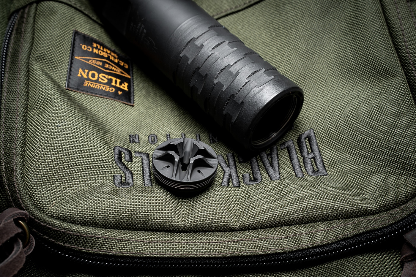 detail view of the front cap threaded off the JK Armament 172 PRO-KOR 556K suppressor