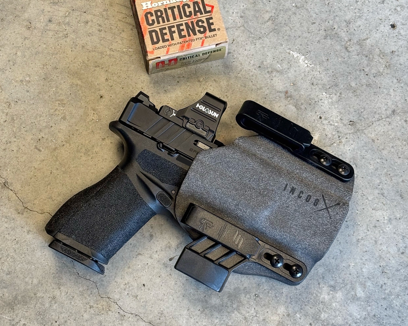 gun owned by author in Incog X holster