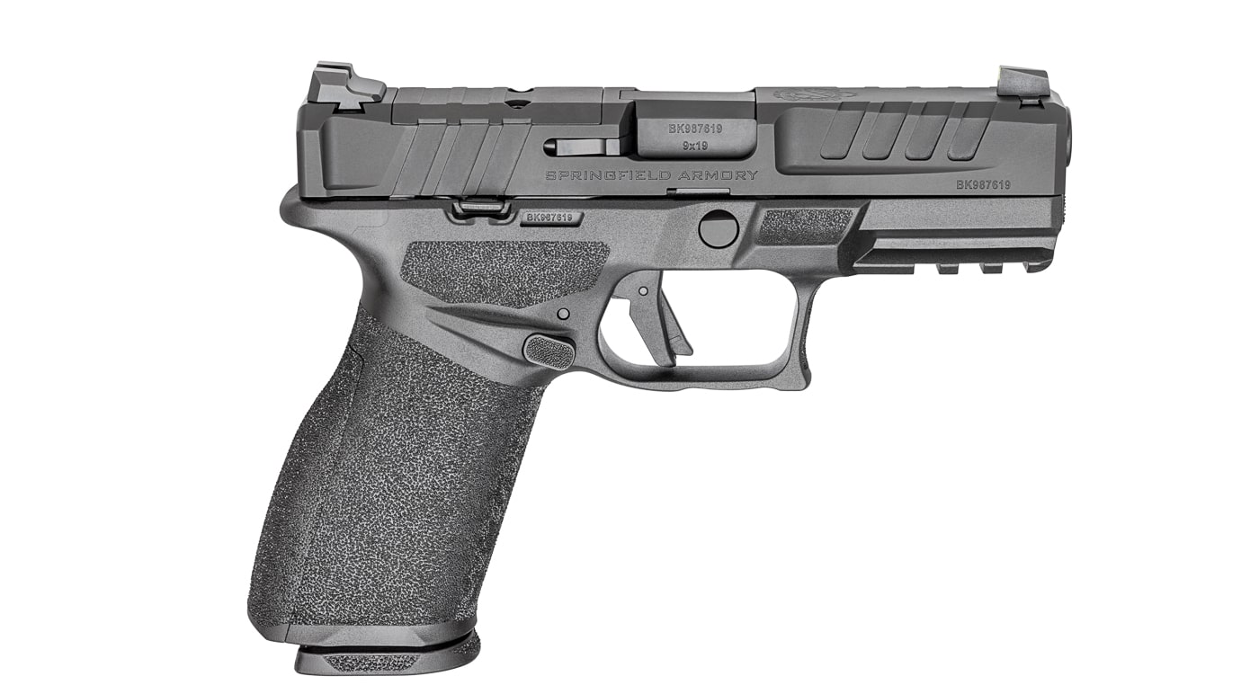 left side view of the Springfield Armory 4.0FC 9mm pistol selected for gold award by NTOA