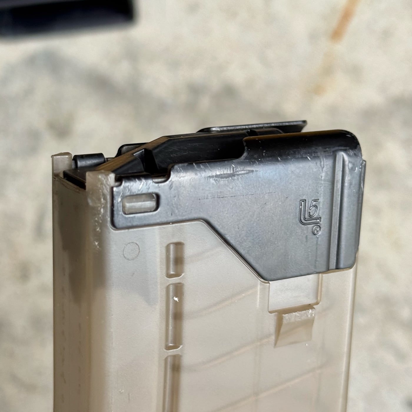 reinforced feed lips of the Lancer L5AWM Warfighter mags