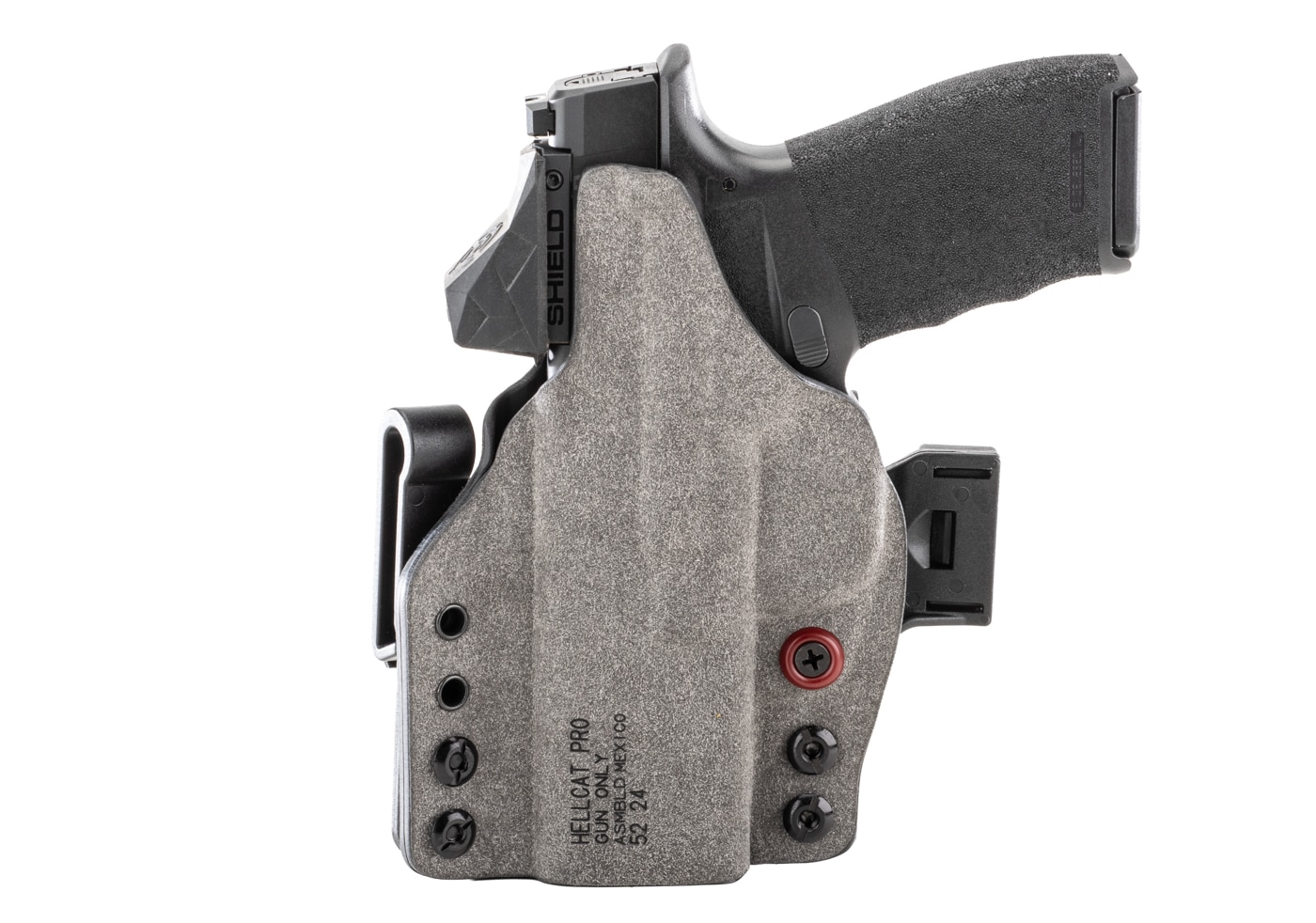 side view of the Safariland Incog X with a Hellcat Pro seated in it
