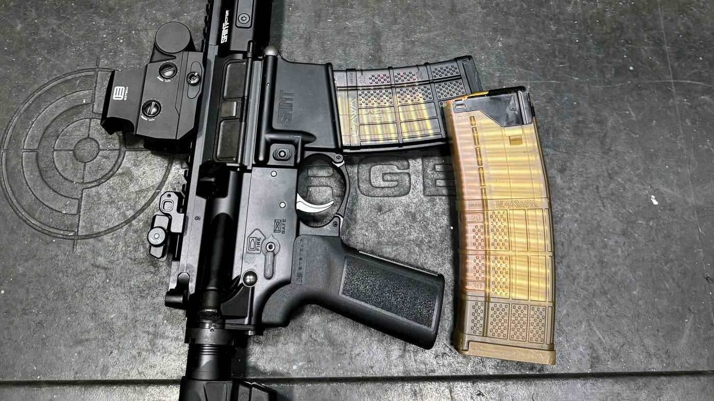 testing Lancer L5AWM magazines in Springfield Armory SAINT AR-15 rifle