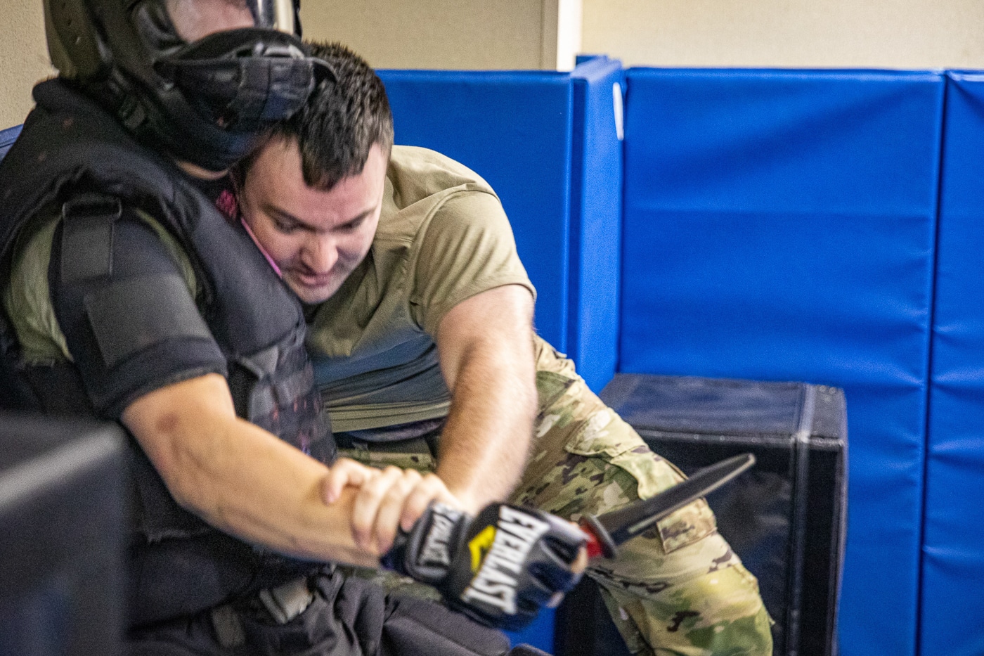 training to deal with a knife threat