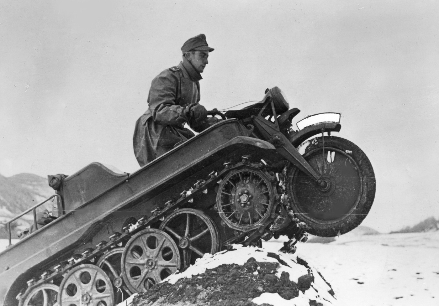 Sd.Kfz. 2 Kleines Kettenkraftrad HK 101 tracked motorcycle driving off-road