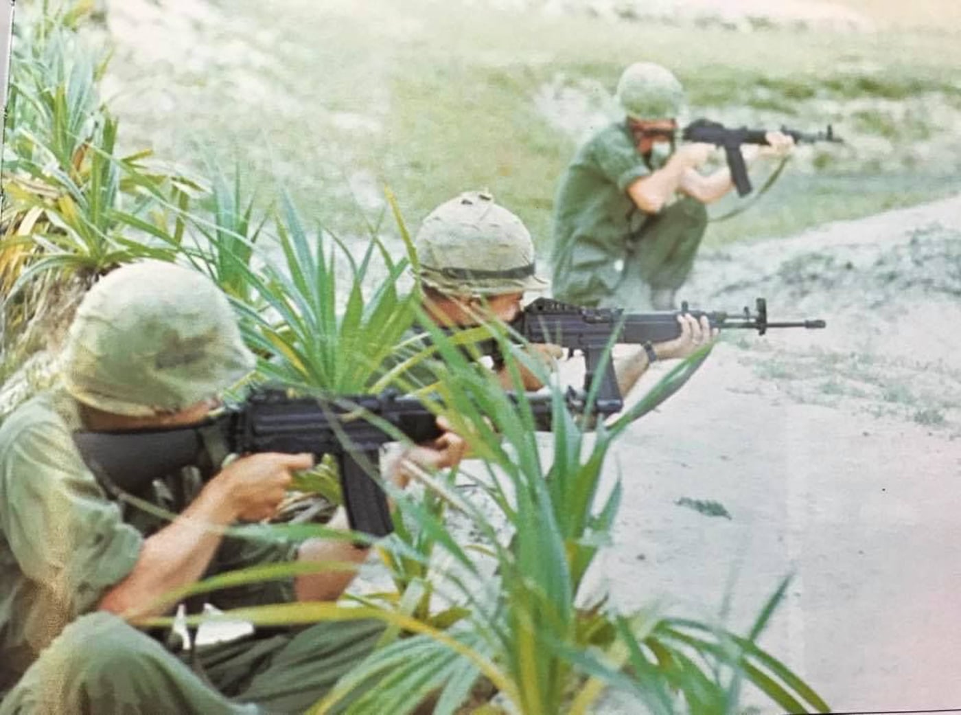 US Marines test the Stoner 63 rifle during the Vietnam War