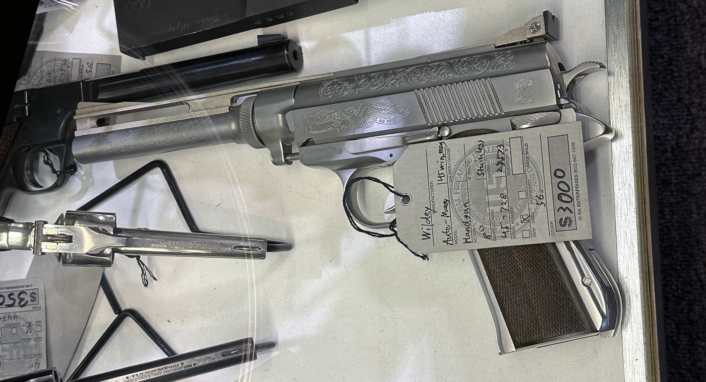 Wildey Magnum pistol chambered for .45 Winchester Magnum