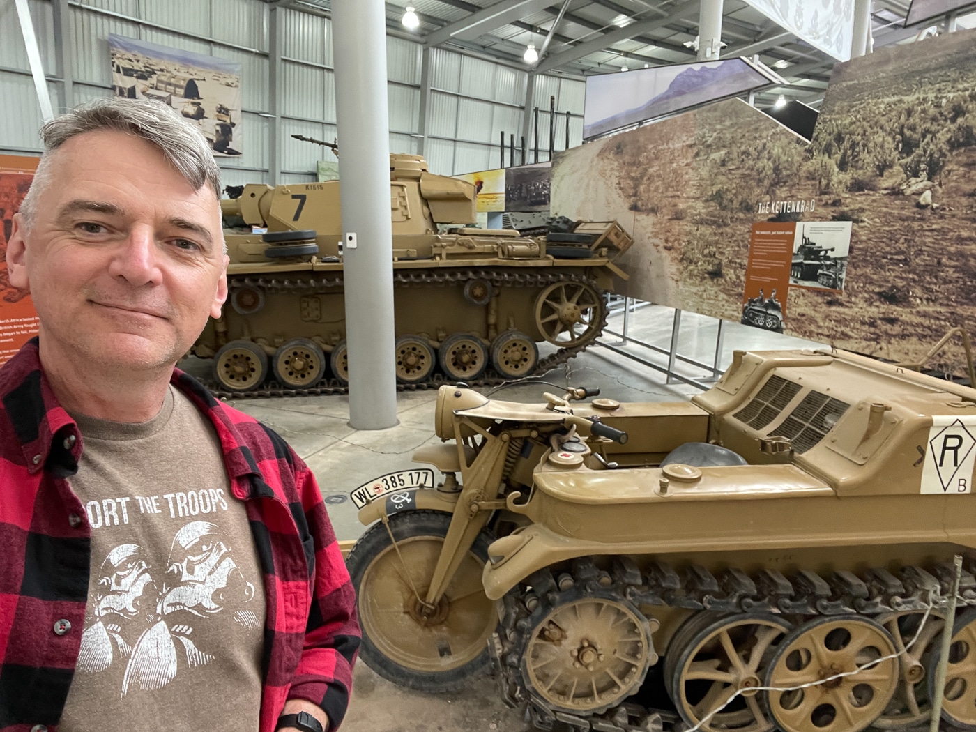 author Will Dabbs with Kettenkrad