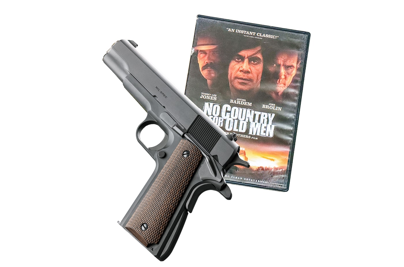 movie No Country for Old Men with 1911 pistol