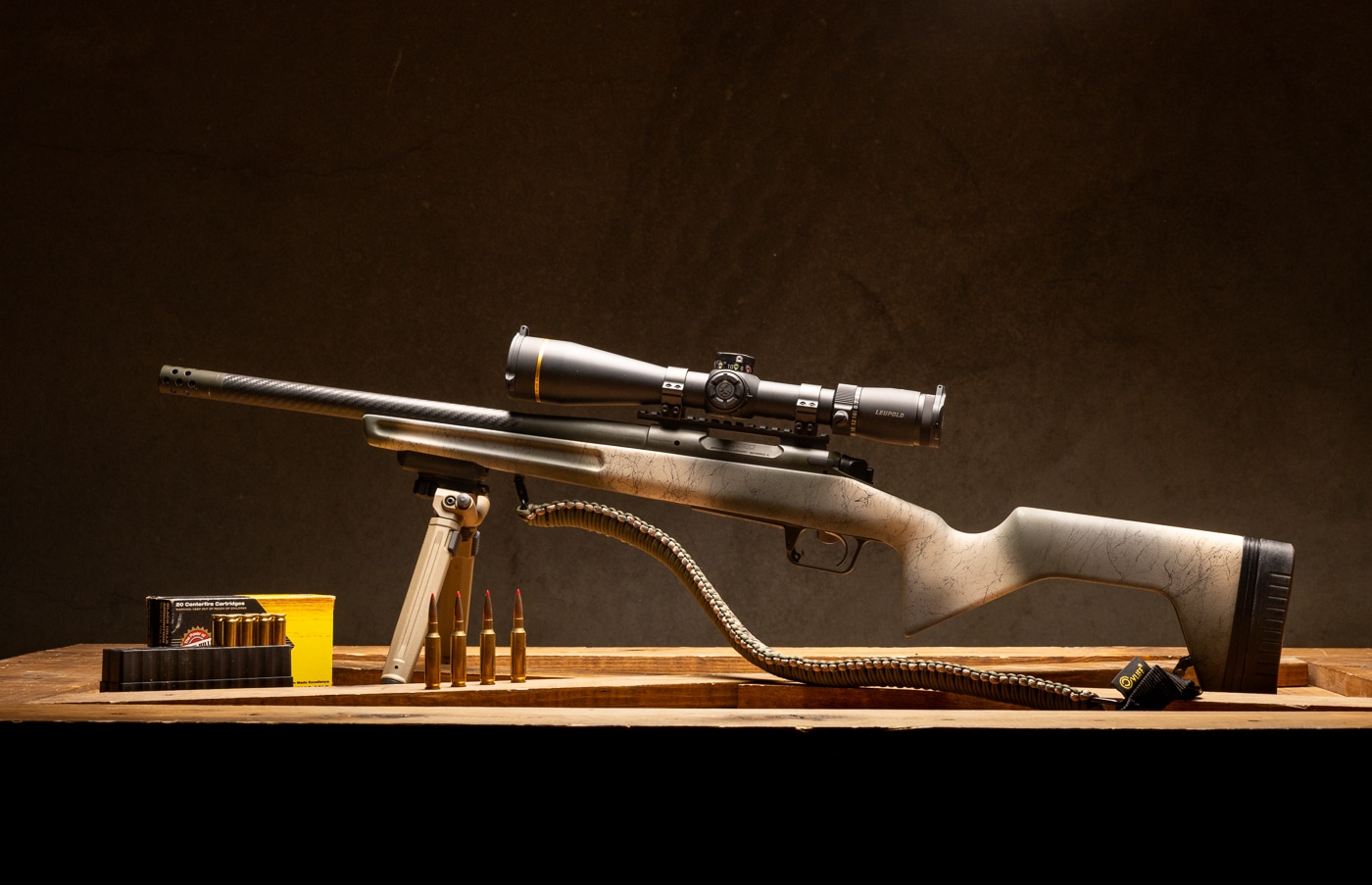 rifle used for testing the scope stickers
