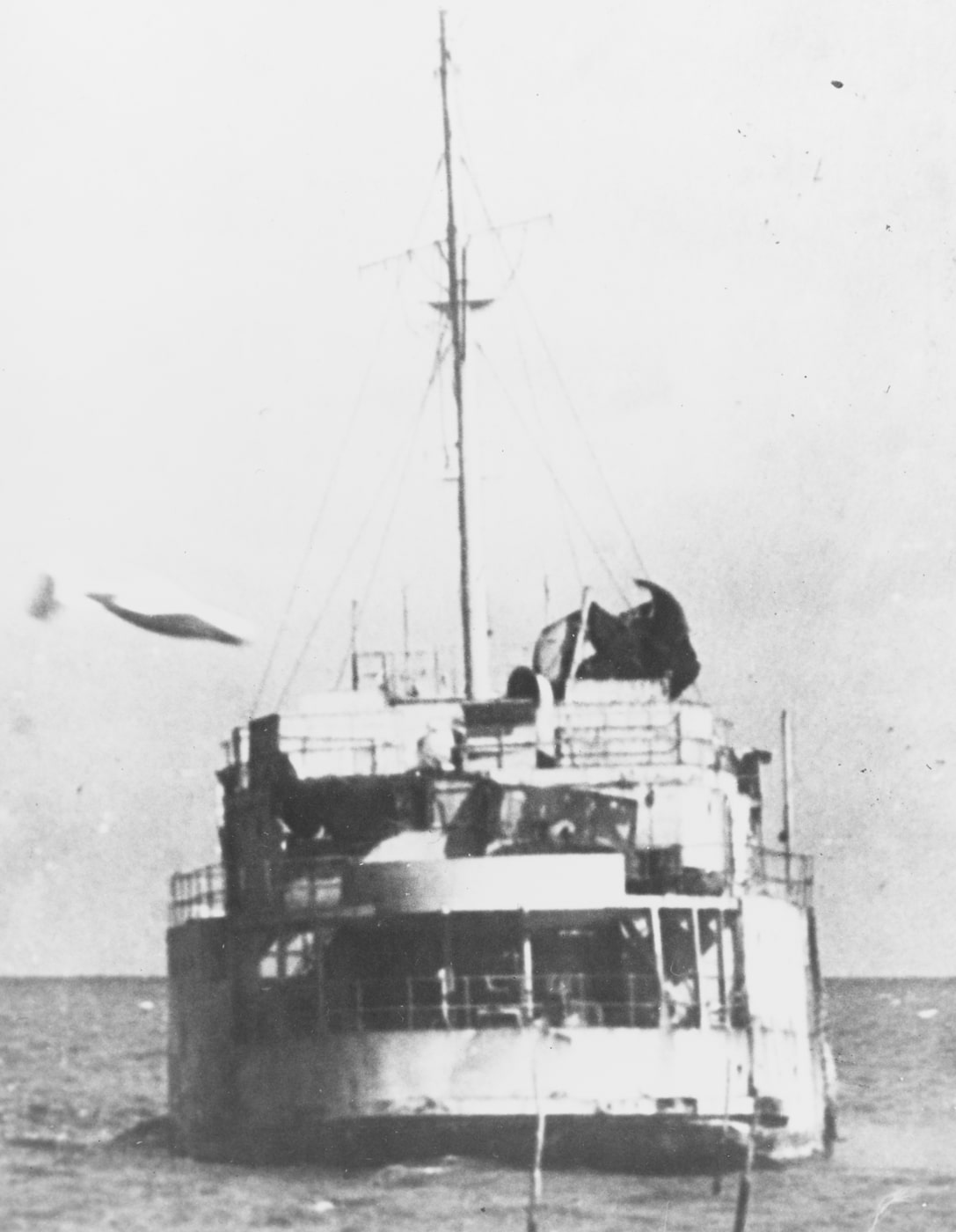 Bat air to surface glide bomb strikes a target ship