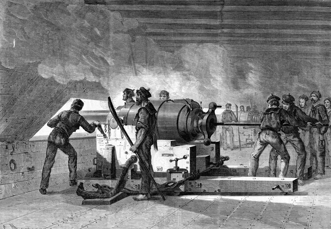 Brooke rifles in CSS Virginia casemate