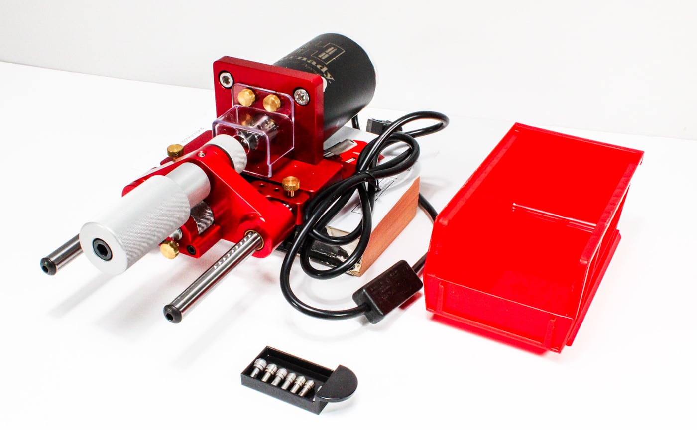 Hornady 3-in-1 case trimmer with all accessories used in the testing