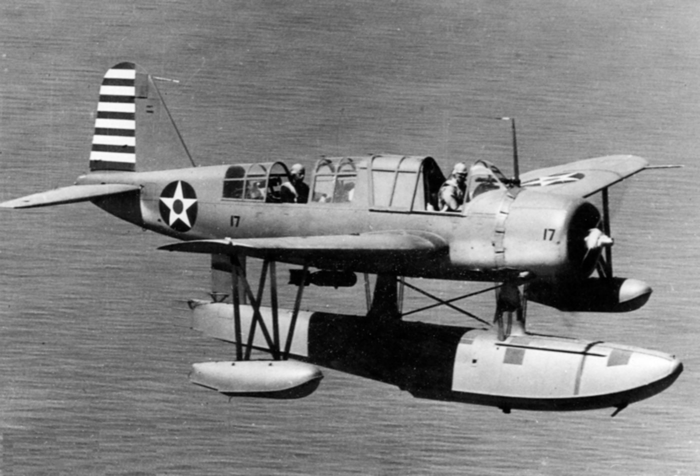 O2SU Kingfisher floatplane used as a rescue airplaine