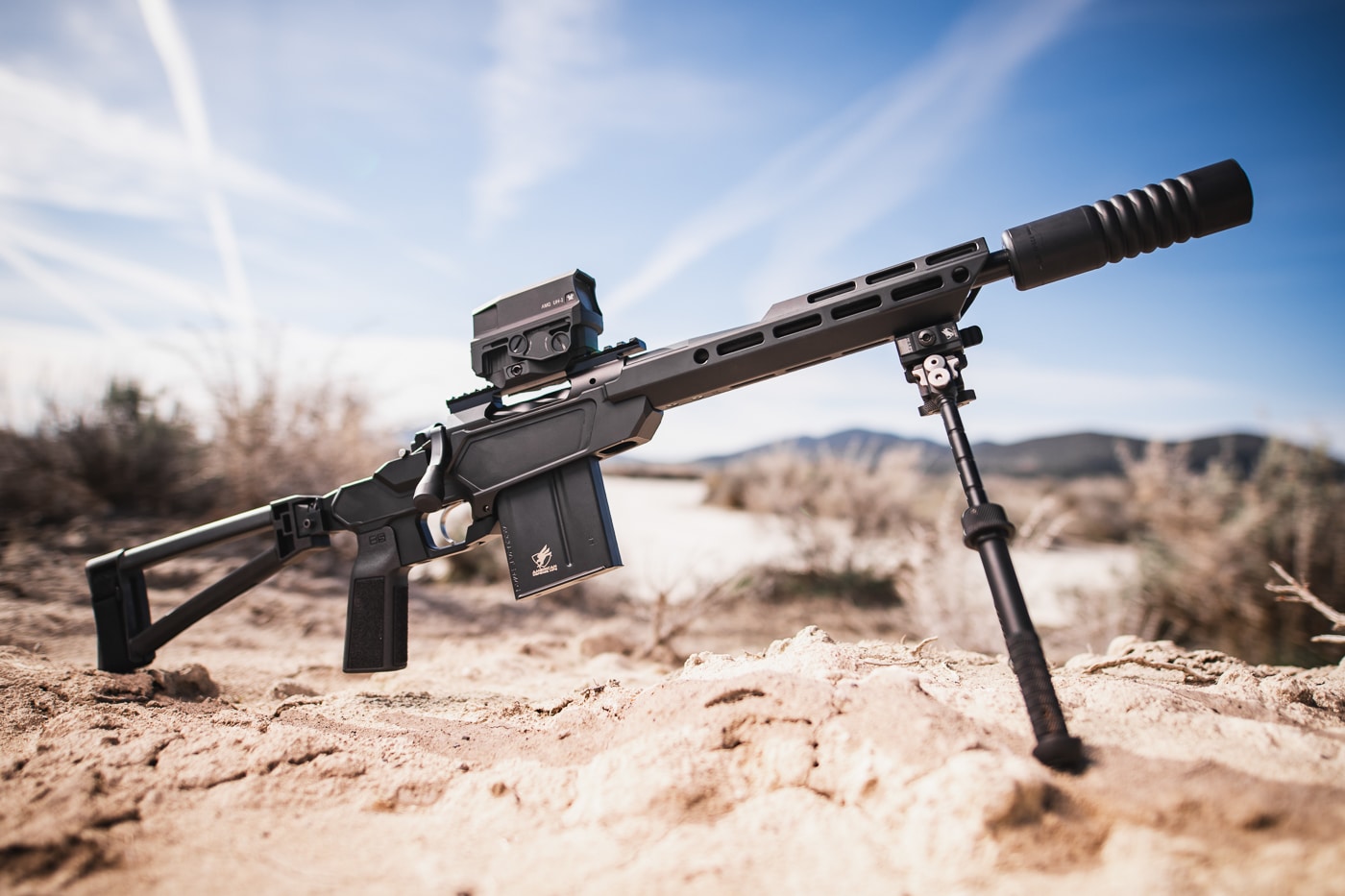 Springfield Armory Heatseeker bolt action pistol with suppressor and arm brace
