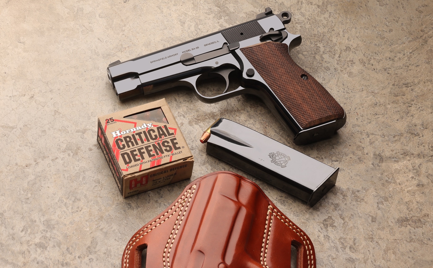 Springfield SA-35 polished blue incorporates numerous enhancements and upgrades over the original