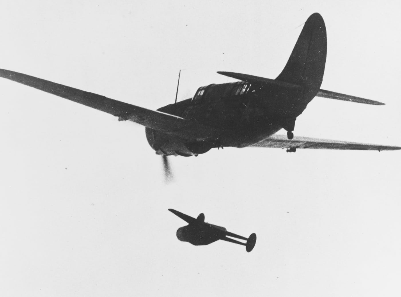 TBM Avenger launches a Bat glide bomb