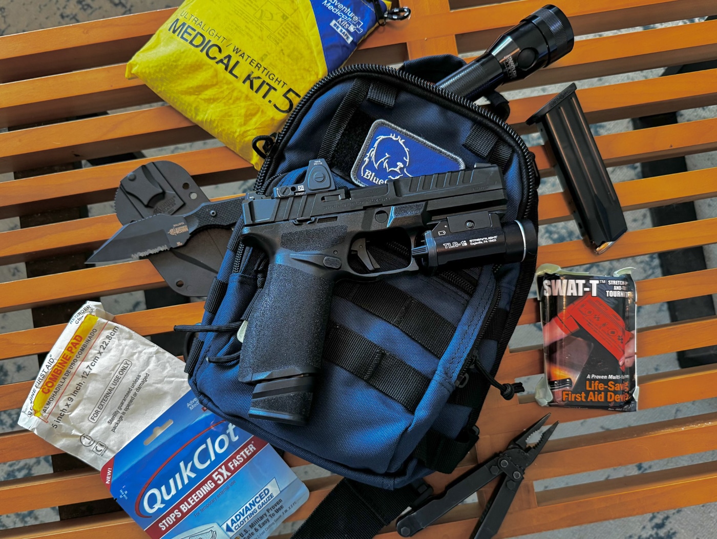 citizen first responder kit including medical gear and defensive tools