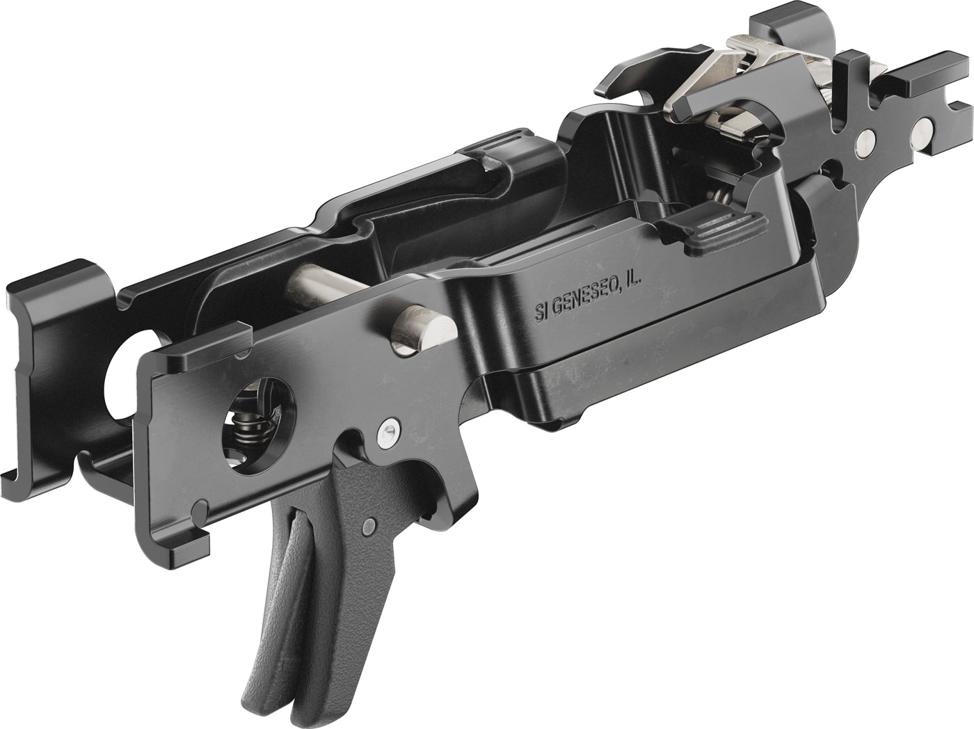 close up photograph of the central operating group being sold by Springfield Armory