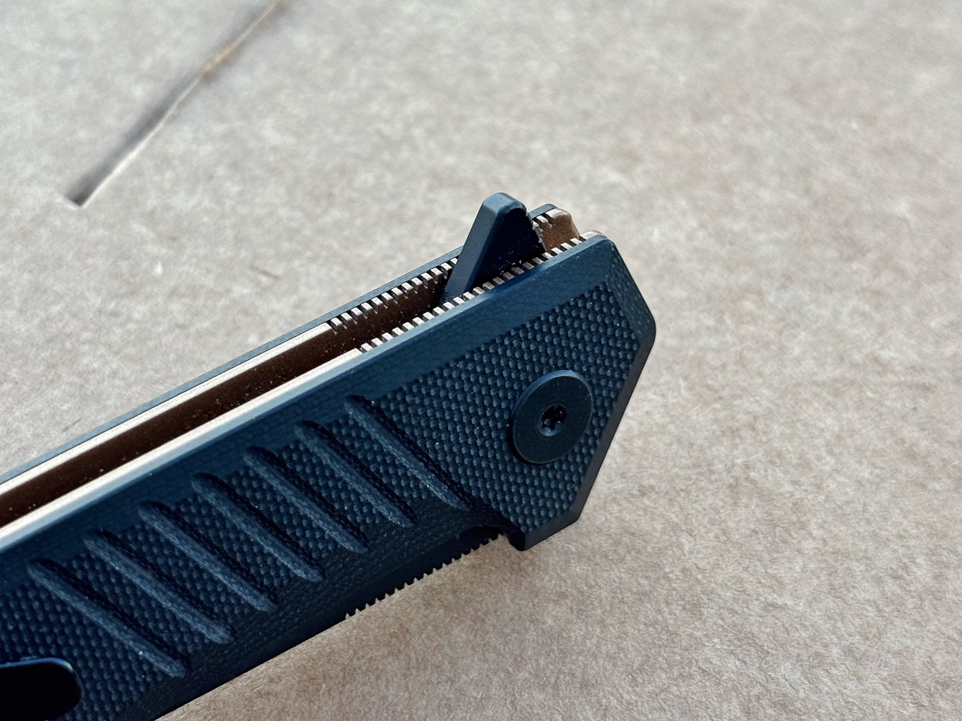 flipper on TEKTO F1 Alpha folding knife